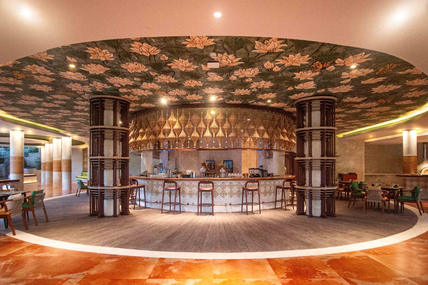 Meditera Bar at Sanggraloka Ubud featuring artisan cocktails and Mediterranean-inspired mixology in a luxury jungle resort setting